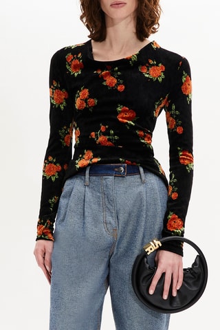 Top - Noir et orange