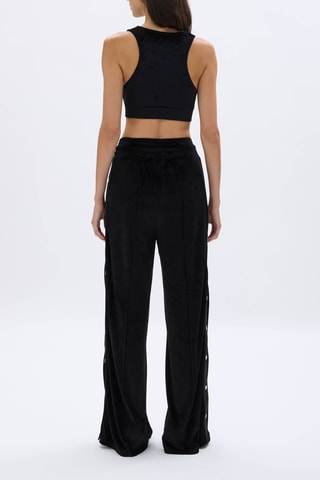 Crop top en velours -Noir