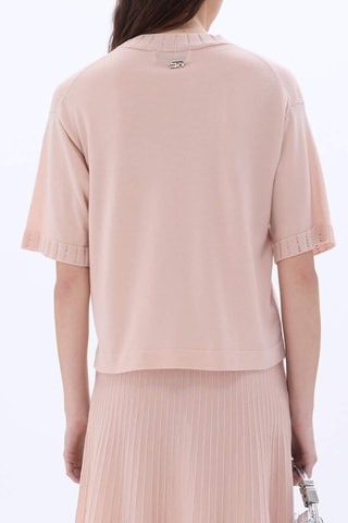 Top in lana - Salmone