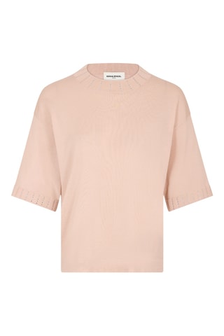 Top in lana - Salmone