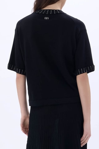 Top en laine - Noir