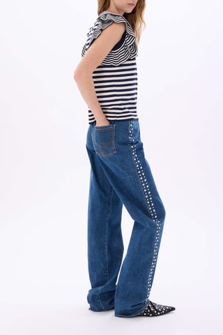 Top -Blanc et bleu marine