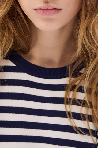 Top -Blanc et bleu marine