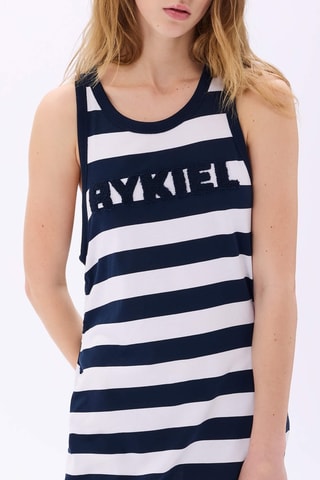 Abito midi - Bianco e navy