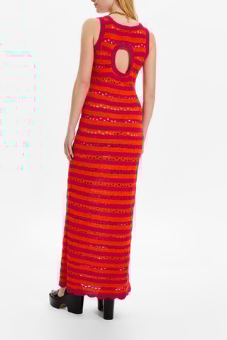 Robe longue - Fuchsia et corail