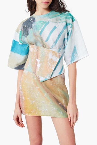 Robe droite en lin - Blanc