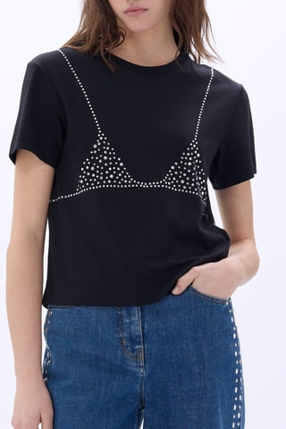 T-shirt en coton biologique -Noir