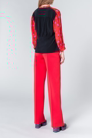 Blouse en soie - Rouge