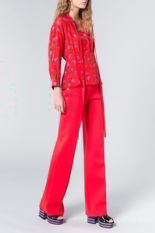 Blouse en soie - Rouge