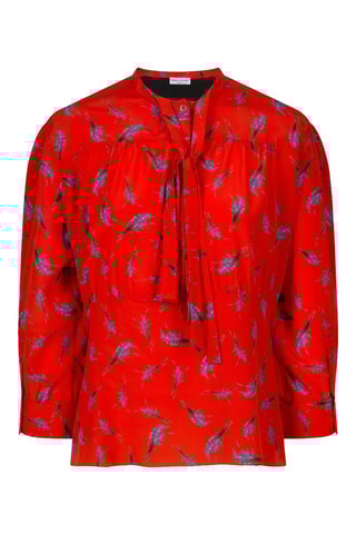 Blouse en soie - Rouge