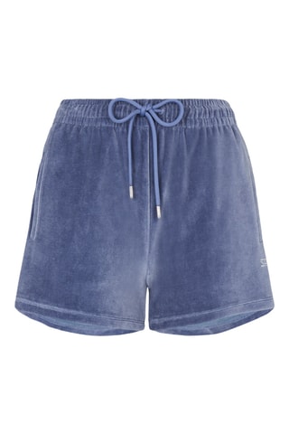 Short en velours - Bleu-gris