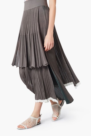 Jupe plissée - Marron