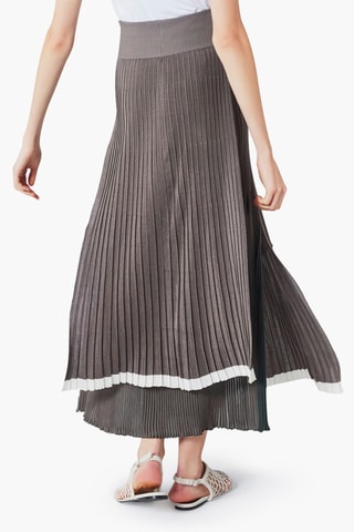 Jupe plissée - Marron