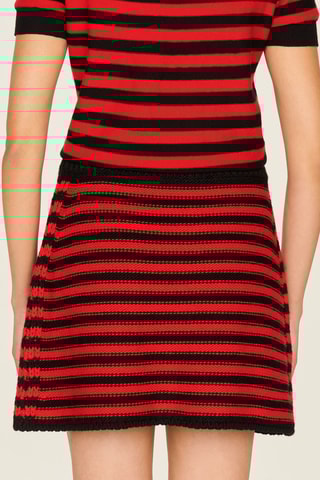 Minijupe en laine - Rouge et noir
