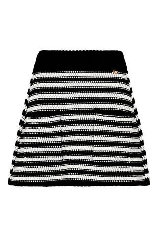 Minijupe en laine - Noir et blanc