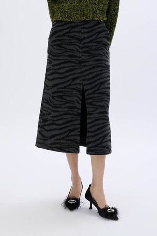 Jupe midi - Gris foncé