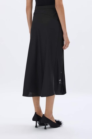 Jupe midi - Noir