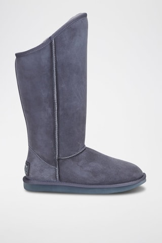 Bottines fourrées en cuir de mouton - Gris foncé - Australia Luxe