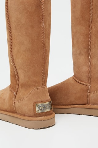 Bottes en nubuck - Noisette