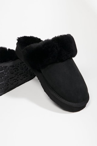 Mules en nubuck - Noir