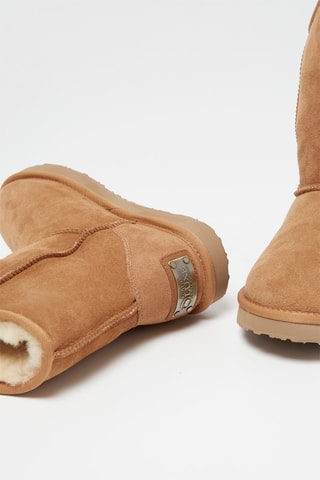 Bottines en nubuck - Noisette