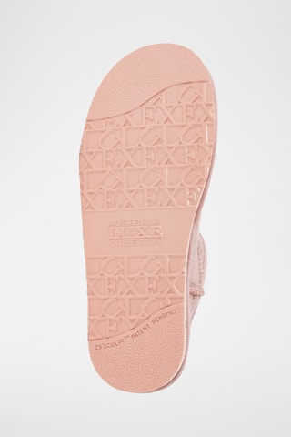 Bottines fourr&#xE9;es en cuir de mouton - Rose