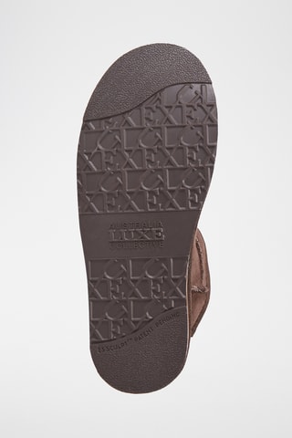 Bottines fourr&#xE9;es en cuir de mouton - Marron