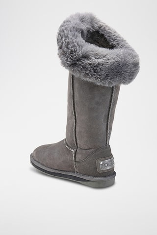 Bottes fourrées en cuir de mouton - Gris