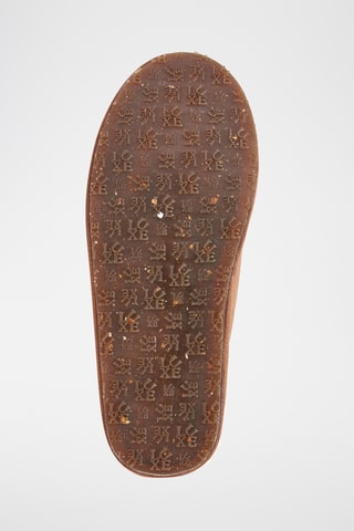 Mules fourrées en cuir de mouton - Camel