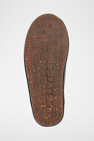 Mules fourrées en cuir de mouton - Noir