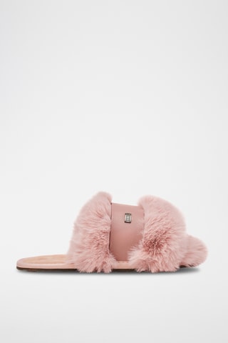 Mules fourrées - Rose