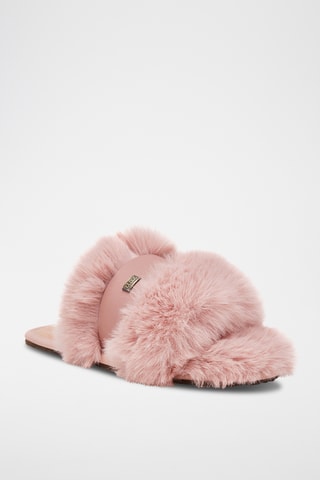 Mules fourrées - Rose