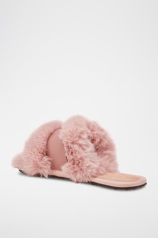 Mules fourrées - Rose