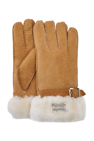 Gants en cuir de mouton nubuck - Camel