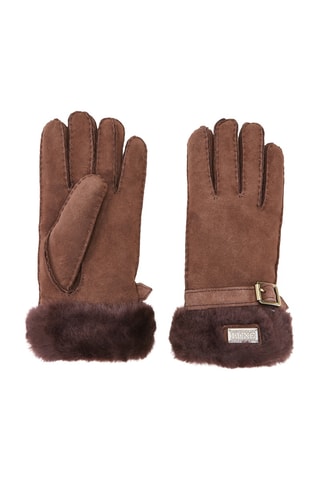 Gants en cuir de mouton nubuck - Marron