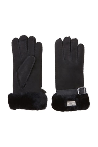 Gants en cuir de mouton nubuck - Noir