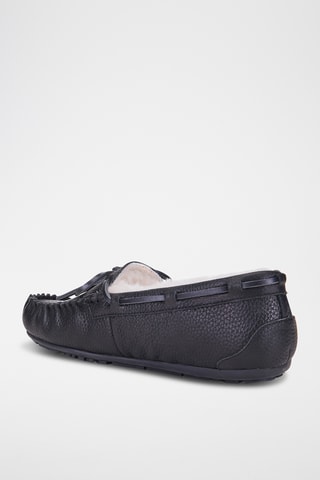 Chaussures bateau en cuir de mouton - Noir