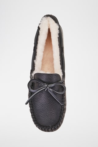 Chaussures bateau en cuir de mouton - Noir