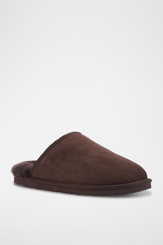 Mules en cuir de mouton - Marron