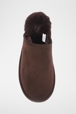 Mules en cuir de mouton - Marron