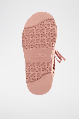 Bottines fourrées en cuir de mouton nubuck - Rose