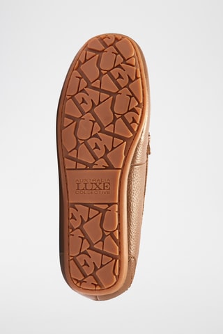 Mocassins fourrés en cuir - Marron