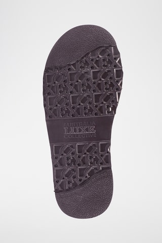 Bottines plateformes fourr&#xE9;es en cuir de mouton nubuck - Violet