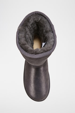 Bottines fourr&#xE9;es en cuir de mouton - Gris