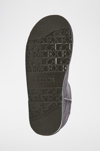 Bottines fourr&#xE9;es en cuir de mouton - Gris