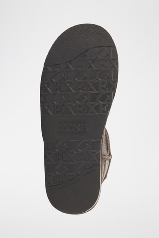 Bottines fourr&#xE9;es en cuir de mouton - Marron fonc&#xE9;