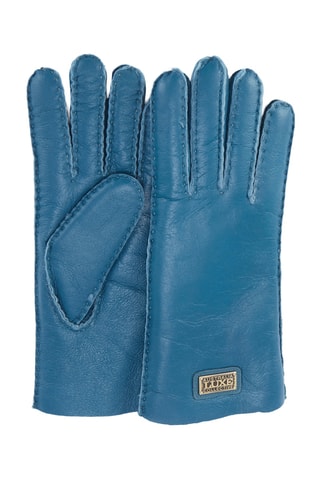Gants en cuir de mouton - Bleu canard