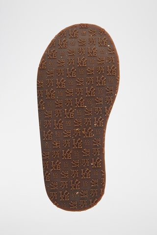 Bottines plateformes fourr&#xE9;es en cuir de mouton nubuck - Noir