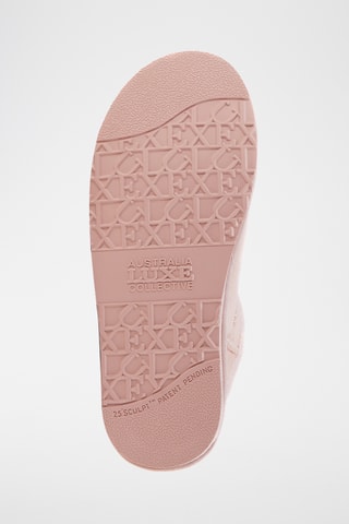 Bottines fourr&#xE9;es en cuir de mouton nubuck - Rose