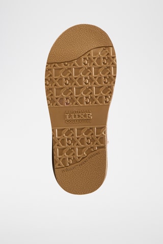 Boots fourrés en cuir de mouton nubuck - Beige